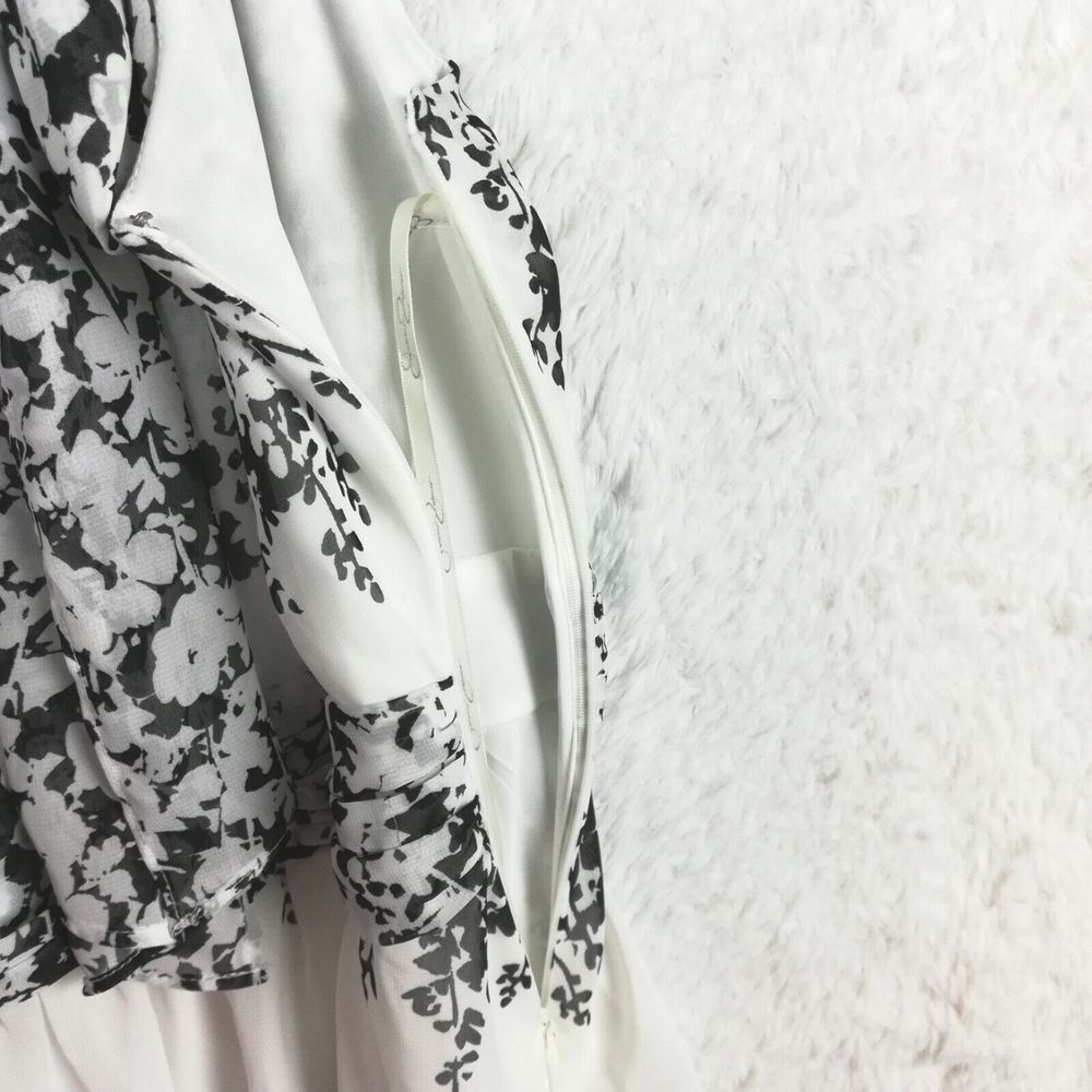 Jessica Simpson Womens Dress Halter Shift Above Knee White Black Floral Tie 2 - Picture 12 of 12
